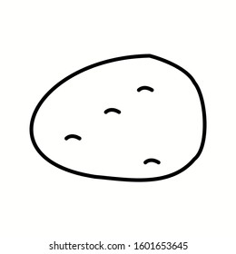 Unique Potato Vector Line Icon
