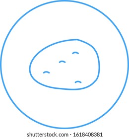 Unique Potato Vector Line Icon