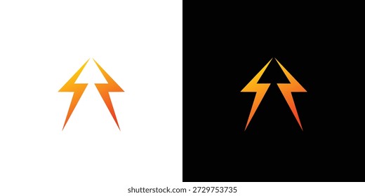 Unique and powerful Up energy logo design