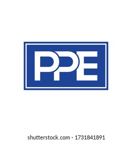 Unique PPE letter,font ,word,type,alphabet logo

