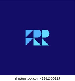 Unique PR or RP logo initials icon concept vector design