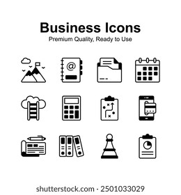 Unique and premium quality business icons set, ready to use