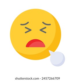 Unique and premium vector of tired emoji, editable icon