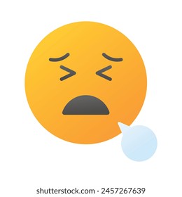 Unique and premium vector of tired emoji, editable icon