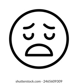 Unique and premium vector of tired emoji, editable icon