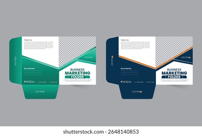 Unique presentation folder template, creative and Luxury folder design, Corporate business editable vector file