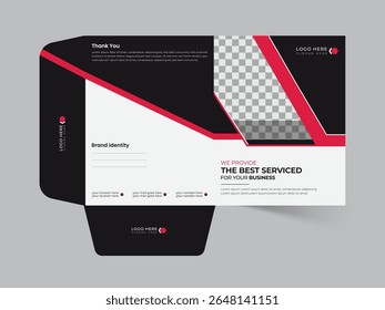Unique presentation folder template, creative and Luxury folder design, Corporate business editable vector file	
