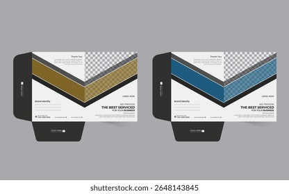 Unique presentation folder template, creative and Luxury folder design, Corporate business editable vector file