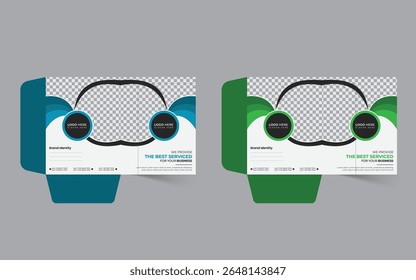 Unique presentation folder template, creative and Luxury folder design, Corporate business editable vector file