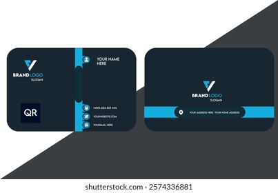 unique and professional business card design, vector layout