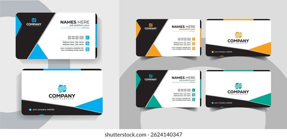 Unique and Professional Business Card Layout for Agencies and Freelancers