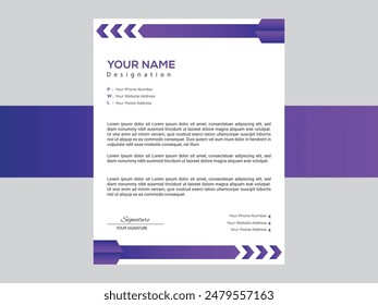 unique professional letterhead design for business.