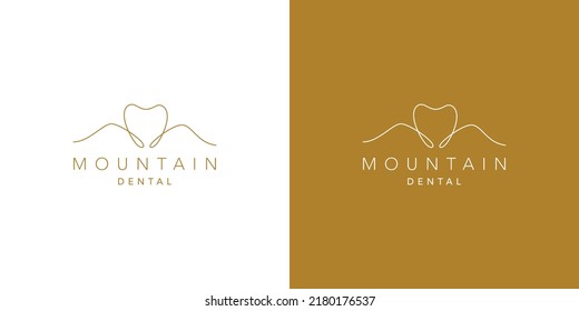 Unique and professional mountain dentist logo design