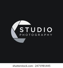 Unique professional photography camera lens logo design. Logo for business, studio, media,