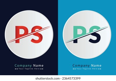 Unique PS letter logo Icon vector template.