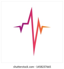 unique pulse or Sound waves vector premium design template