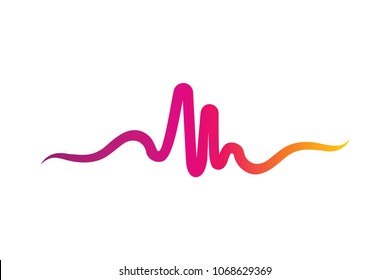 unique pulse or wave logo design