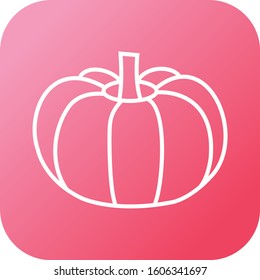 Unique Pumpkin Vector Line Icon