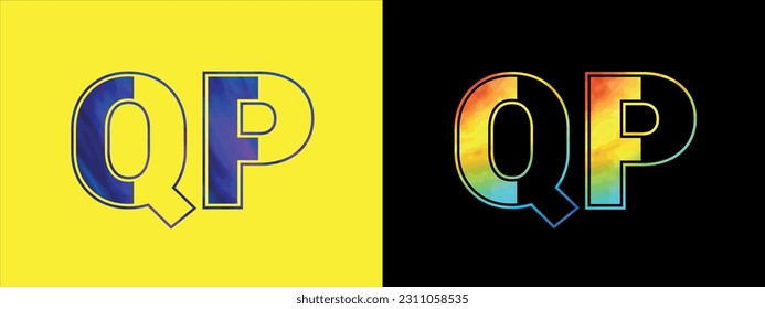 Unique QP letter logo Icon vector template. Premium stylish alphabet logo design for corporate business