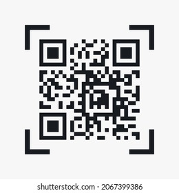 unique qr code isolated on white back