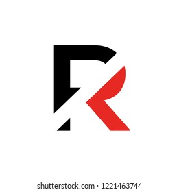 Unique R Initial Letter Logo Vector