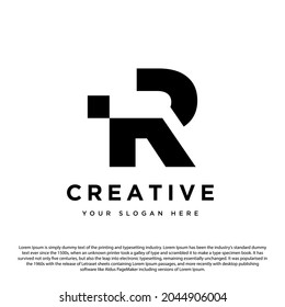 Unique R logo design. R logo for your brand or business