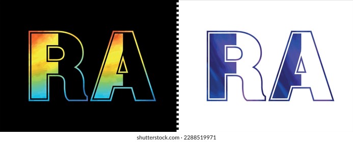 Unique RA letter logo Icon vector template. Premium stylish alphabet logo design for corporate business