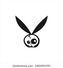 unique rabbit skull logo