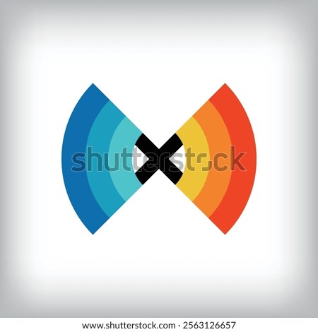 Unique radar colorful pattern logo design. It has a linear design and flat style. vector flat style. suitable for company