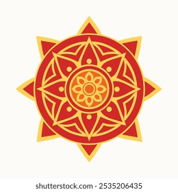 Diseño único del Vector del Mandala radiante