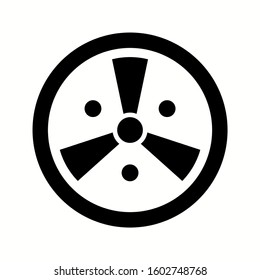 Unique Radiation Vector Glyph Icon