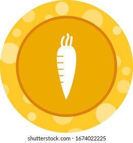 Unique Radish Vector Glyph Icon