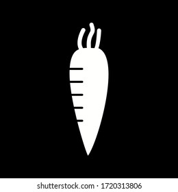 Unique Radish Vector Glyph Icon