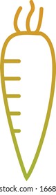 Unique Radish Vector Line Icon