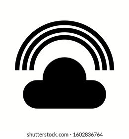 Unique Rainbow Vector Glyph Icon