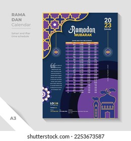 Unique ramadan calendar design template.