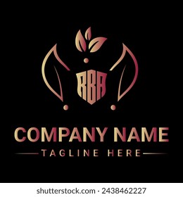 Diseño único del logotipo de la letra RBA