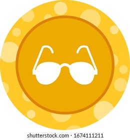 Unique Reading Glasses Vector Glyph Icon