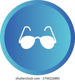 Unique Reading Glasses Vector Glyph Icon