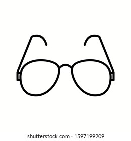 Unique Reading Glasses Vector Line Icon