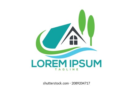Unique real estate logo Modern and minimalist vector and abstract logo