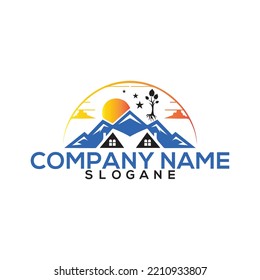 Unique real state logo design with vector format.