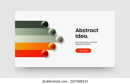 Un concepto único realista de banner web de bolas. Plantilla vectorial de diseño de portada horizontal de moda.