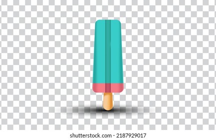 unique realistic ice cream sweet colorful made 3d icon design isolated on transparant background.Trendy and modern vector in 3d style.