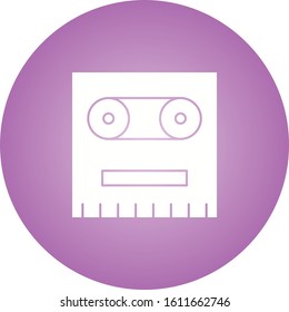 Unique Recorder Vector Glyph Icon