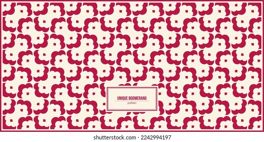 unique red boomerang pattern for blanket motives