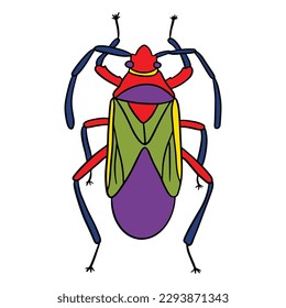 unique Red purple beetle ,good for graphic design resources, posters, banners, templates, prints, coloring books and more.