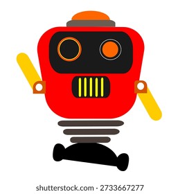Unique red robot animation with a modern and futuristic design. Features a creative and expressive technology character, perfect for AI concepts, digital innovation, gaming, and future technology content