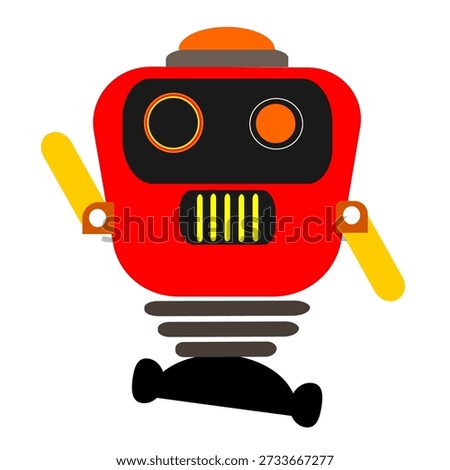 Unique red robot animation with a modern and futuristic design. Features a creative and expressive technology character, perfect for AI concepts, digital innovation, gaming, and future technology content