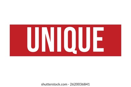 UNIQUE Red rubber stamp on white background. UNIQUE stamp sign. UNIQUE stamp.